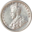 Silver Quarter Rupee Coin of King George V of Calcutta Mint of 1926.