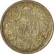 Silver Quarter Rupee Coin of King George V of Calcutta Mint of 1926.