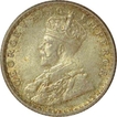 Silver Quarter Rupee Coin of King George V of Calcutta Mint of 1926.