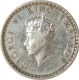 Silver Quarter Rupee Coin of King George VI of Bombay Mint of 1940.