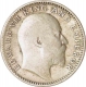 Silver Half Rupee Coin of King Edward VII of Calcutta Mint of 1905.