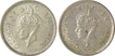 Silver Half Rupee Coins of King George VI of Bombay Mint.
