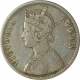 Silver One Rupee Coin  of Victoria Queen of Calcutta Mint of 1862.