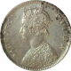 Silver One  Rupee Coin of Victoria Queen of Calcutta Mint of 1862.