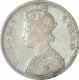 Silver One Rupee Coin of Victoria Queen of Bombay Mint of 1862.