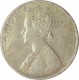 Silver One Rupee Coin of Victoria Queen of Calcutta Mint of 1862.