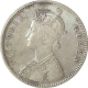 Silver One Rupee Coin of Victoria Queen of Bombay Mint of 1862.