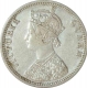 Silver One Rupee Coin of Victoria Queen of Bombay Mint of 1862.