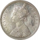 Silver One Rupee Coin of Victoria Empress of Bombay Mint of 1879.