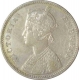 Silver One  Rupee Coin of Victoria Empress of Calcutta Mint of 1880.