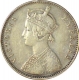 Silver One Rupee Coin of Victoria Empress of Bombay Mint of 1881.