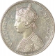 Silver One Rupee Coin of Victoria Empress of Bombay Mint of 1883.