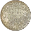 Silver One Rupee Coin of Victoria Empress of Bombay Mint of 1888.