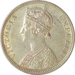 Silver One Rupee Coin of Victoria Empress of Bombay Mint of 1888.