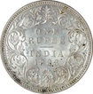 Silver One Rupee Coin of Victoria Empress of Bombay Mint of 1888.