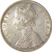 Silver One Rupee Coin of Victoria Empress of Bombay Mint of 1888.