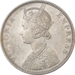 Silver One Rupee Coin  of Victoria Empress of Bombay Mint of 1888.