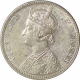 Silver One Rupee Coin of Victoria Empress of Bombay Mint of 1897.