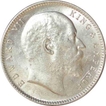 Silver One Rupee Coin of King Edward VII of Calcutta Mint of 1904.