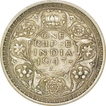 Silver One Rupee Coin of King George VI of Bombay Mint of 1943.