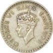 Silver One Rupee Coin of King George VI of Bombay Mint of 1943.