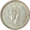 Silver One Rupee Coin of King George VI of Bombay Mint of 1943.