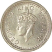 Silver One  Rupee Coin of King George VI of Bombay Mint of 1945.