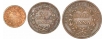 Lot of Three Copper Different Denomination Coins East India Company of Different Mint of 1835.