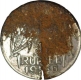 Error Cupro Nickle Half Rupee Coin of Republic India 1956.