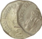 Error Cupro Nickle Two Rupees Coin of Republic India of 1995.