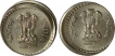 Error Cupro Nickle Five Rupee Coins of Republic India.