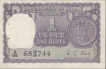 Error One Rupee Bank Note of Republic India of 1976.