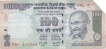 Error One Hundred Rupees Bank  Note of Republic India.