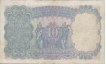 Ten Rupee Bank Note of King George V of signed by  J W Kelly of 1933.