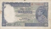 Ten Rupees Bank Note of King George VI signed by J B  Taylor of 1938.