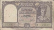 Ten Rupees Bank Note of King George VI signed by C D Deshmukh of 1944.