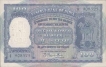 One Hundred Rupees Bank Note of Reserve Bank of India signed by B  Rama Rau of Bombay Circle of 1951.