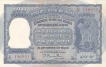 One Hundred Rupees Bank Note of Reserve Bank of India signed by B Rama Rau of Bombay Circle of 1953.