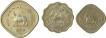 Cupro Nickle Bull set Coins of Republic India of  the year 1954.