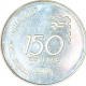 Silver Hundred Rupees Coin of Kolkata Mint of of Republic India of the year 2004