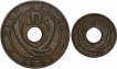 One cent and Ten Cent Coins of East Africa.