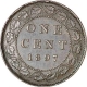 Copper One Cent Coin of Victoria  of Canada.