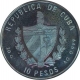 Cupro Nickle Ten Pesos Coin of Cuba.