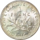 Silver One Franc Coin of France.