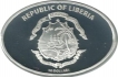 Silver Ten Dollar Coin of Republic of Liberia of 2005.