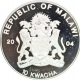 Silver Ten Kwacha Coin of Republic of Malawi.