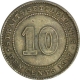 Silver Ten Cents Coin of Straits Settlements of 1917.