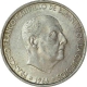 Silver Hundred Pesetas Coin of Caudilo of Spain of 1966.