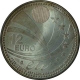 Silver Twelve Euro Coin of Spain of 2010.