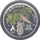 Silver Twenty Dollar Colarized maple leaf proof coin of Canada of 2011.